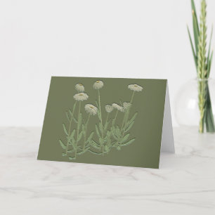 Denken Sie an Green Daisy Gruß Karte
