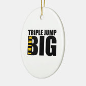 DENKEN SIE AN GROSSE TRIPLE-JUMP-SPORTENTWURFE KERAMIK ORNAMENT (Links)