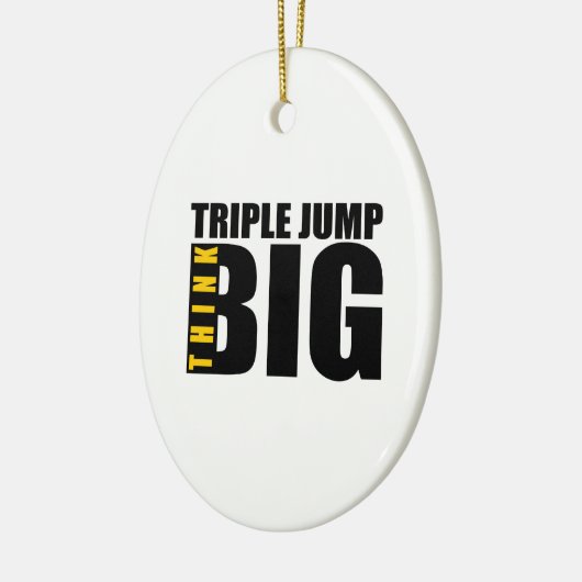 DENKEN SIE AN GROSSE TRIPLE-JUMP-SPORTENTWURFE KERAMIK ORNAMENT (Links)