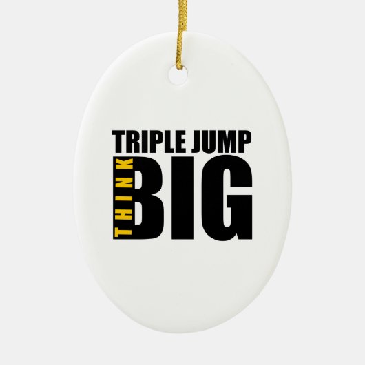 DENKEN SIE AN GROSSE TRIPLE-JUMP-SPORTENTWURFE KERAMIK ORNAMENT (Vorne)