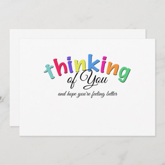 Denken Sie an gut Karten (Vorne/Hinten)