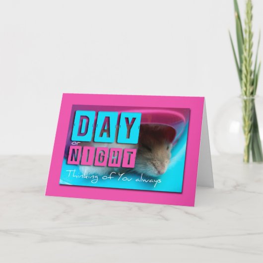 Denken Sie an Hamster 2 Grußkarte Karte (Vorderseite)