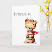 Denken Sie an heißen Winter Karte (Gelbe Blume)