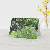 Denken Sie an Hübsche violette Blumen Karte (Gelbe Blume)