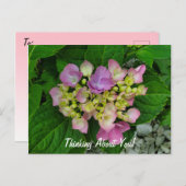 Denken Sie an Hübsche violette Blumen Postkarte (Vorne/Hinten)