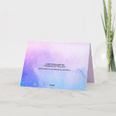 Denken Sie an Hummingbird & Floral Custom Karte (Rückseite)