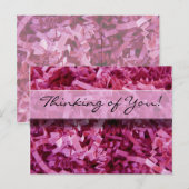 Denken Sie an Ihr Abstraktes Pink Paper Shred Foto Postkarte (Vorne/Hinten)