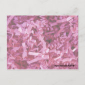 Denken Sie an Ihr Abstraktes Pink Paper Shred Foto Postkarte (Rückseite)