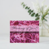 Denken Sie an Ihr Abstraktes Pink Paper Shred Foto Postkarte (Stehend Vorderseite)