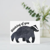 Denken Sie an Ihr Badger Postkarte (Stehend Vorderseite)