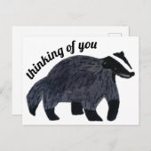Denken Sie an Ihr Badger Postkarte (Vorne/Hinten)