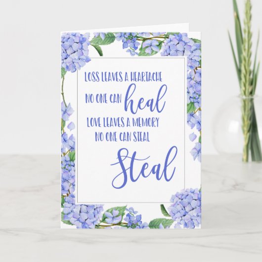 Denken Sie an Ihr Beileid bereed Verlust Liebliebt Karte (Vorderseite)