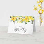 Denken Sie an Ihr Beileid berichtet Verlust gelieb Karte (Gelbe Blume)