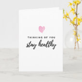 Denken Sie an Ihr Bleibe Gesund Karte (Gelbe Blume)