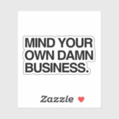 Denken Sie an Ihr eigenes Geschäft Aufkleber (Blatt)