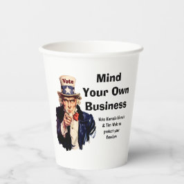 Denken Sie an Ihr eigenes Unternehmen Harris Walz  Pappbecher