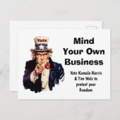 Denken Sie an Ihr eigenes Unternehmen Harris Walz  Postkarte (Vorne/Hinten)