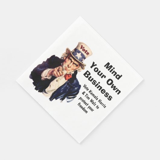 Denken Sie an Ihr eigenes Unternehmen Harris Walz  Serviette (Ecke)