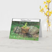 Denken Sie an Ihr Fahrrad Rosa Blume Karte (Gelbe Blume)