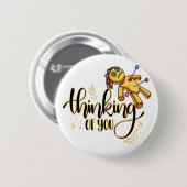 Denken Sie an Ihr Funny Halloween Voodoo Doll Button (Vorne & Hinten)