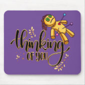 Denken Sie an Ihr Funny Halloween Voodoo Doll Mousepad (Vorne)