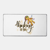 Denken Sie an Ihr Funny Halloween Voodoo Doll Schreibtischunterlage (Vorderseite)