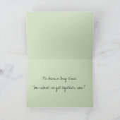 Denken Sie an Ihr geiles Grün-Minze-Foto Karte (Innenseite)