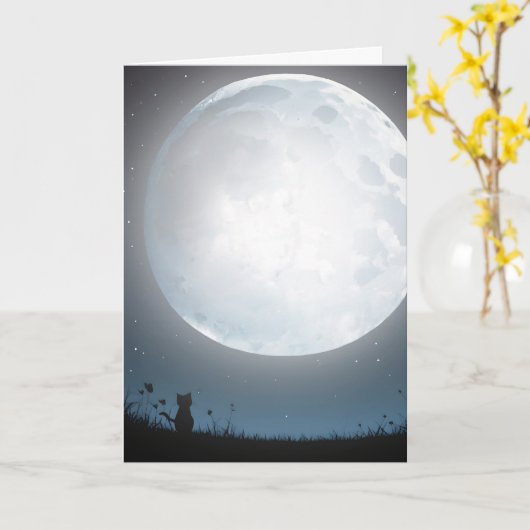 Denken Sie an Ihr Kind im Mondschein Karte (Gelbe Blume)