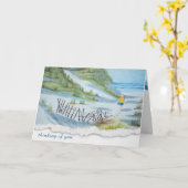 Denken Sie an Ihr Kind in Strandfarbe Kunst Karte (Gelbe Blume)