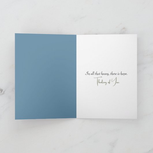 Denken Sie an Ihr kleines Mädchen, das Tränen wegw Karte (Innenseite)