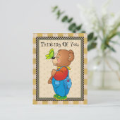 Denken Sie an Ihr Land Bären Postkarte (Stehend Vorderseite)