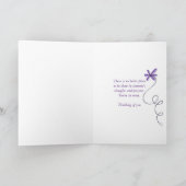 Denken Sie an Ihr lila Bouquet Karte (Innenseite)
