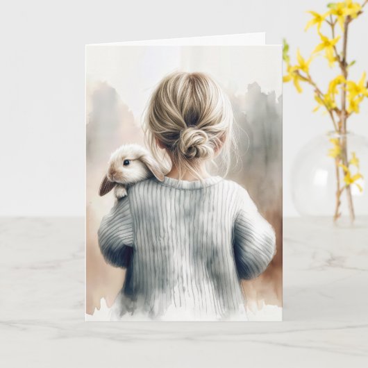 Denken Sie an Ihr Mädchen mit einem sonnigen Karte (Gelbe Blume)