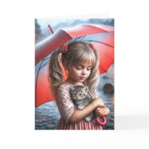 Denken Sie an Ihr Mädchen mit Kätzchen