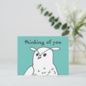 Denken Sie an Ihr Niedliches Eule Postkarte (Stehend Vorderseite)