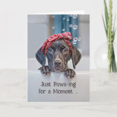 Denken Sie an Ihr Niedliches Kurzhaar Pointer Pup Karte (Vorderseite)