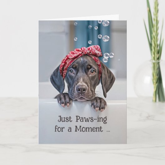 Denken Sie an Ihr Niedliches Kurzhaar Pointer Pup  Karte (Vorderseite)