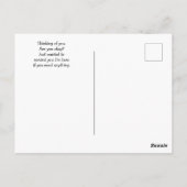 Denken Sie an Ihr Niedliches trauriges Golden Retr Postkarte (Rückseite)