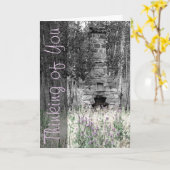 Denken Sie an Ihr rustikales Fireplace Foto nach M Karte (Gelbe Blume)