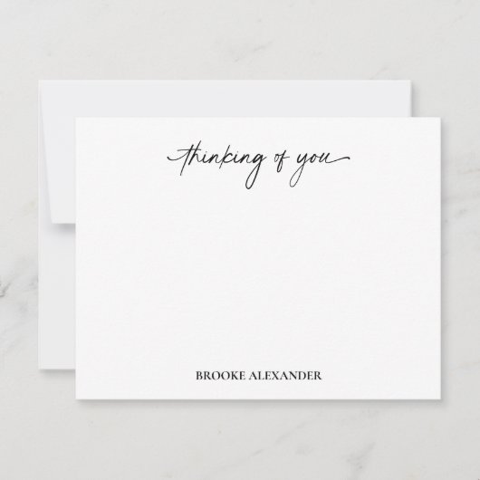 Denken Sie an Ihr Script Handwriting Decorative Mitteilungskarte (Vorderseite)