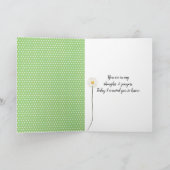 Denken Sie an Ihr Strichfigur-Mädchen mit den Dais Karte (Innenseite)