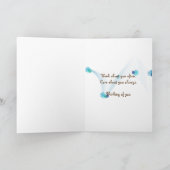 Denken Sie an Ihr trauriges Mädchen mit Teddybär Karte (Innenseite)