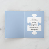 Denken Sie an Ihr Vermisstes Puzzle-Stück Karte (Innenseite)