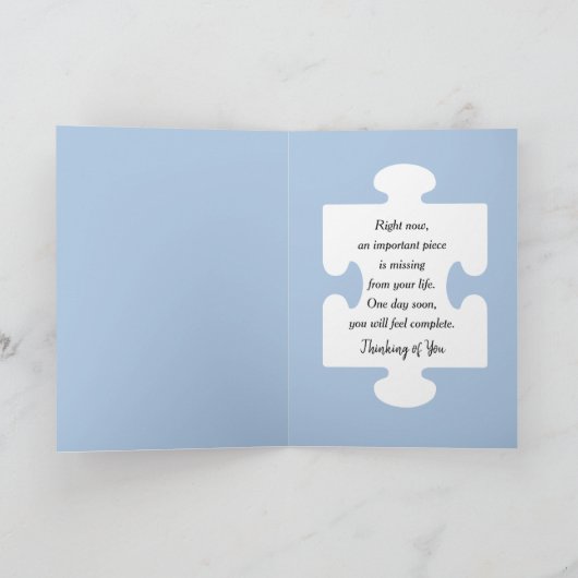 Denken Sie an Ihr Vermisstes Puzzle-Stück Karte (Innenseite)