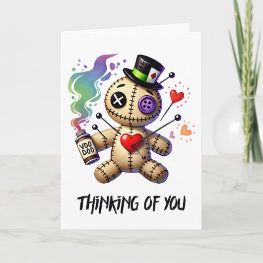 Denken Sie an Ihr Voodoo-Puppen-Gruß Karte (Vorderseite)