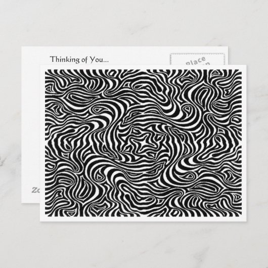 Denken Sie an Ihr wildes Muster-Design Postkarte (Vorne/Hinten)