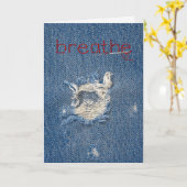 Denken Sie an Ihr zerrissenes blaues Loch Karte (Gelbe Blume)