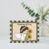 Denken Sie an Ihre Angel Postkarte (Stehend Vorderseite)