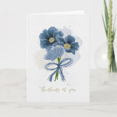 Denken Sie an Ihre Aquarell Blume Bouquet Karte (Vorderseite)