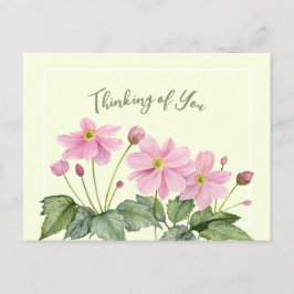 Denken Sie an Ihre Aquarellfarbe Rosa japanische A Postkarte